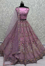 Load image into Gallery viewer, Pink Net Wedding Lehenga Choli
