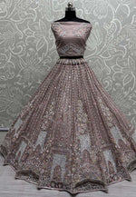 Load image into Gallery viewer, Pink Net Wedding Lehenga Choli

