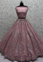Load image into Gallery viewer, Pink Net Wedding Lehenga Choli

