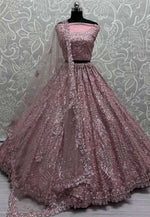 Load image into Gallery viewer, Pink Net Wedding Lehenga Choli
