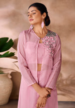Load image into Gallery viewer, Pink Organza Co-Ords Set
