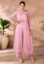 Load image into Gallery viewer, Pink Organza Co-Ords Set
