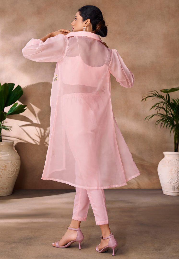 Pink Organza Co-Ords Set
