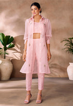 Load image into Gallery viewer, Pink Organza Co-Ords Set
