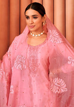 Load image into Gallery viewer, Pink Organza Palazzo Suit
