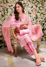 Load image into Gallery viewer, Pink Organza Pant Style Suit
