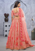 Load image into Gallery viewer, Pink Organza Wedding Lehenga Choli
