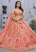 Load image into Gallery viewer, Pink Organza Wedding Lehenga Choli
