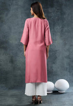 Load image into Gallery viewer, Pink Rayon Kurta Set With Palazzo
