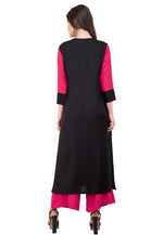 Load image into Gallery viewer, Pink Rayon Kurta Set With Palazzo
