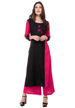 Load image into Gallery viewer, Pink Rayon Kurta Set With Palazzo
