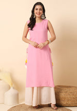Load image into Gallery viewer, Pink Rayon Long Tunic
