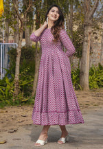 Load image into Gallery viewer, Pink Rayon Printed Gown
