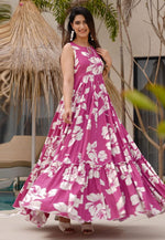 Load image into Gallery viewer, Pink Rayon Printed Gown
