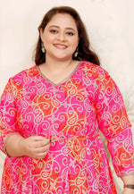 Load image into Gallery viewer, Pink Rayon Printed Long Tunic
