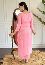Load image into Gallery viewer, Pink Rayon Readymade Pakistani Suit
