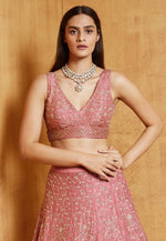 Load image into Gallery viewer, Pink Satin Lehenga Choli
