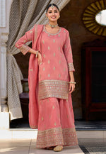 Load image into Gallery viewer, Pink Shimmer Readymade Pakistani Suit
