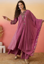 Load image into Gallery viewer, Pink Shimmer Readymade Palazzo Suit
