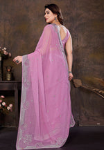 Load image into Gallery viewer, Pink Shimmer Saree With Blouse
