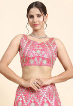 Load image into Gallery viewer, Pink Silk A Line Lehenga Choli
