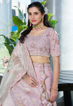 Load image into Gallery viewer, Pink Silk A Line Lehenga Choli
