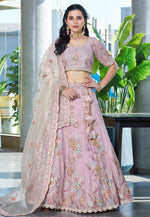 Load image into Gallery viewer, Pink Silk A Line Lehenga Choli
