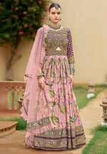 Load image into Gallery viewer, Pink Silk Anarkali Suit
