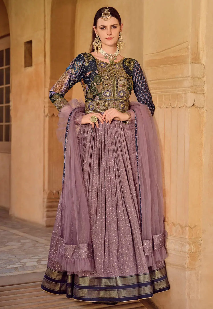 Pink Silk Anarkali Suit