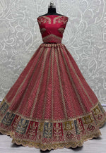 Load image into Gallery viewer, Pink Silk Bridal Lehenga Choli
