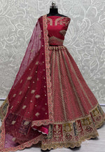 Load image into Gallery viewer, Pink Silk Bridal Lehenga Choli
