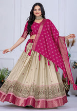 Load image into Gallery viewer, Pink Silk Circular Lehenga Choli
