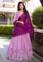 Load image into Gallery viewer, Pink Silk Circular Lehenga Choli
