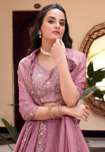 Load image into Gallery viewer, Pink Silk Circular Lehenga Choli
