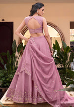 Load image into Gallery viewer, Pink Silk Circular Lehenga Choli
