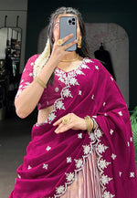 Load image into Gallery viewer, Pink Silk Circular Lehenga Choli
