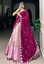 Load image into Gallery viewer, Pink Silk Circular Lehenga Choli
