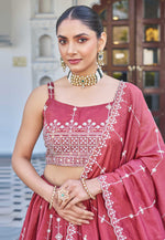 Load image into Gallery viewer, Pink Silk Circular Lehenga Choli
