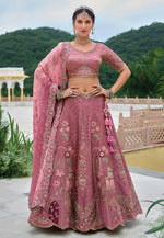 Load image into Gallery viewer, Pink Silk Circular Lehenga Choli
