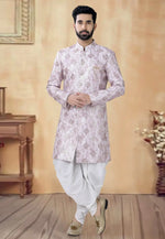 Load image into Gallery viewer, Pink Silk Dhoti Sherwani
