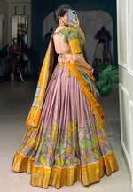 Load image into Gallery viewer, Pink Silk Floral Lehenga choli

