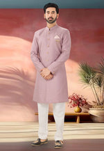 Load image into Gallery viewer, Pink Silk Indo Western Sherwani
