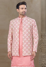 Load image into Gallery viewer, Pink Silk Indo Western Suit
