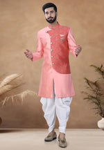 Load image into Gallery viewer, Pink Silk Indo Western Suit
