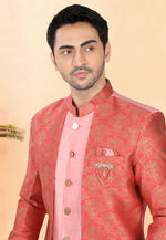 Load image into Gallery viewer, Pink Silk Indo Western Suit

