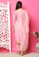 Load image into Gallery viewer, Pink Silk Jacquard Pakistani Suit
