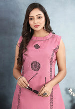 Load image into Gallery viewer, Pink Silk Kurta Set With Palazzo
