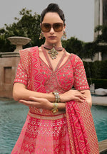 Load image into Gallery viewer, Pink Silk Lehenga Choli For Wedding

