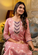 Load image into Gallery viewer, Pink Silk Long Kurti
