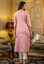 Load image into Gallery viewer, Pink Silk Long Kurti
